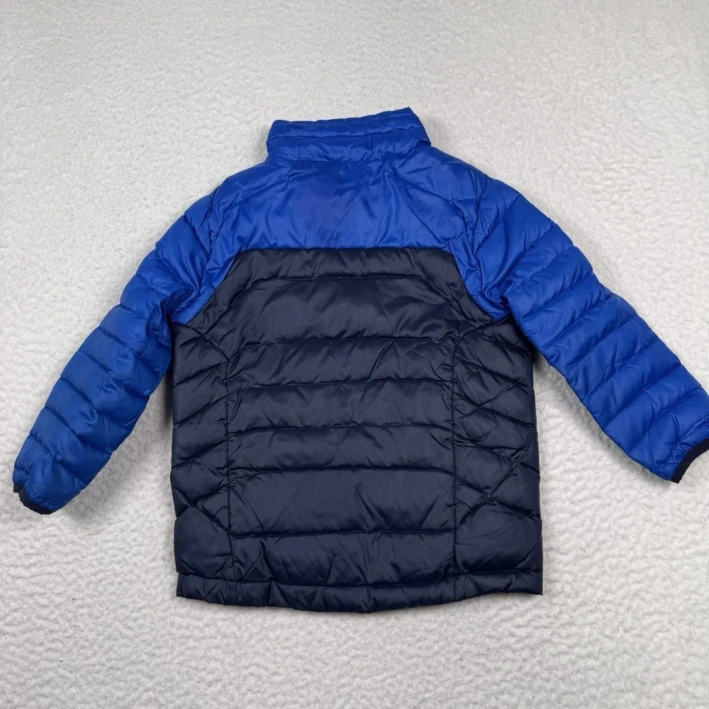 Polo Ralph Lauren Down Puffer Jacket Youth Size 5 Blue Full Zip Pockets Pony‎